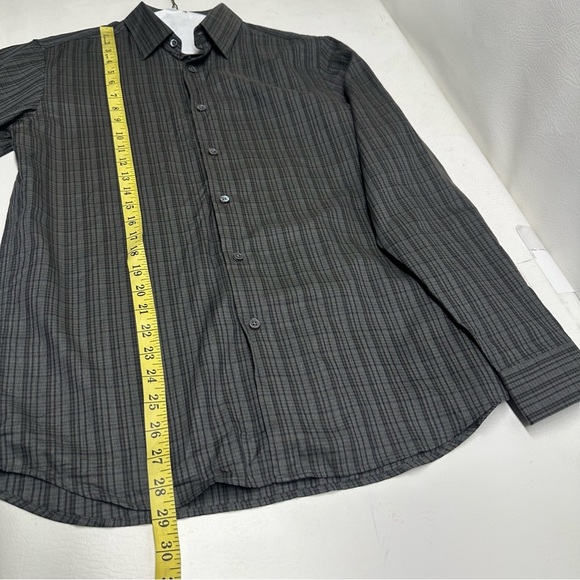 Theory IRVING Men's Gray Plaid Shirt SIZE SMALL NWT - Picture 4 of 9